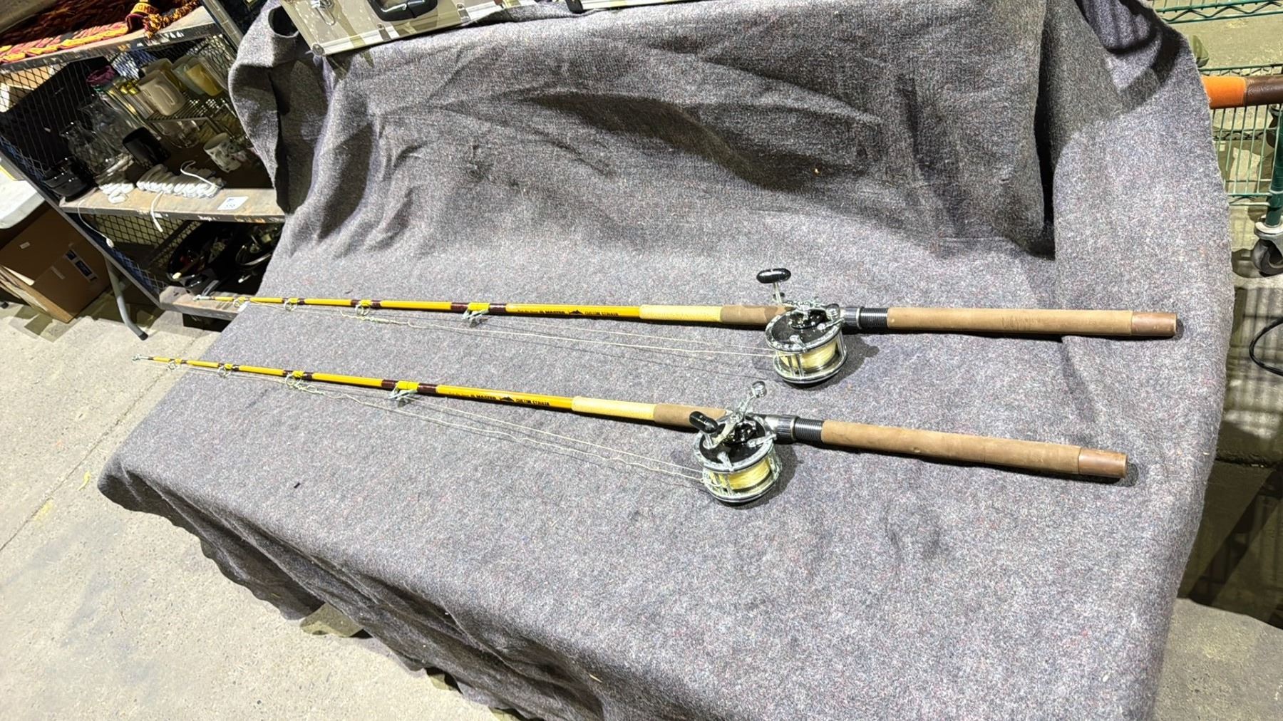 Penn Rods Custom PAIR OF MASTER CUSTOM STRIKER JIGGING RODS WITH PENN #49 DEEP SEA REELS ...
