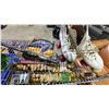 Image 2 : SHELF OF ASSORTED GOOD, INCLUDING BB GUN PELLETS, ARE FIGURES, GLASS WORK, ROLLER BLADES, & MORE
