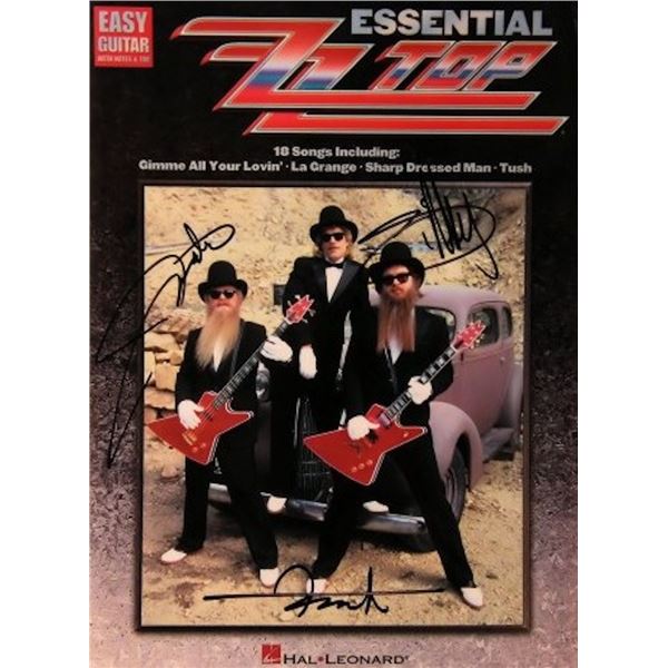 ZZ Top signed music book