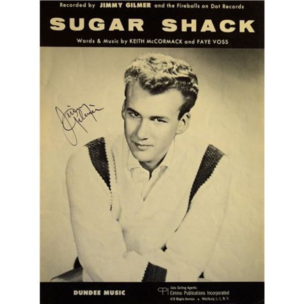 Jimmy Gilmer signed sheet music