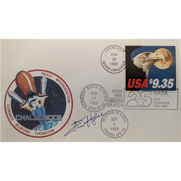 Fred Haise Signed NASA 25th Anniversary Challenger First Day Cover