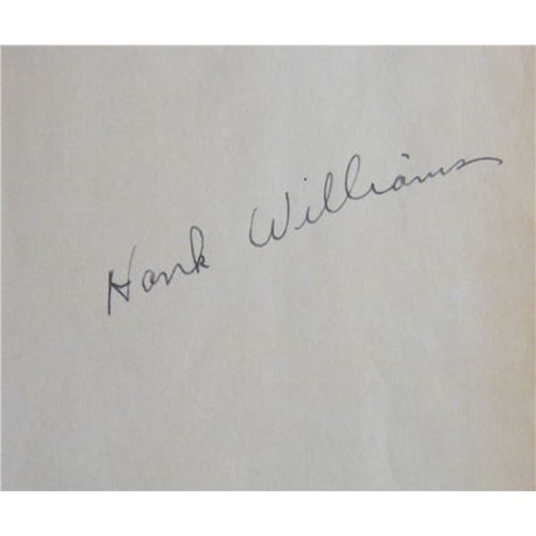 Hank Williams signature slip