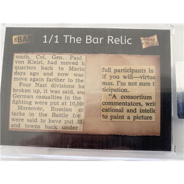 The Bar Pieces of the Past relic