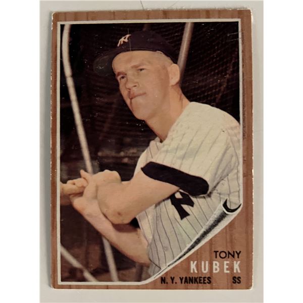 Tony Kubek 1962 Topps baseball card No. 430