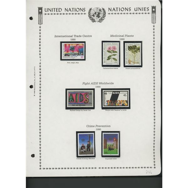 United Nations New York Stamps 1990