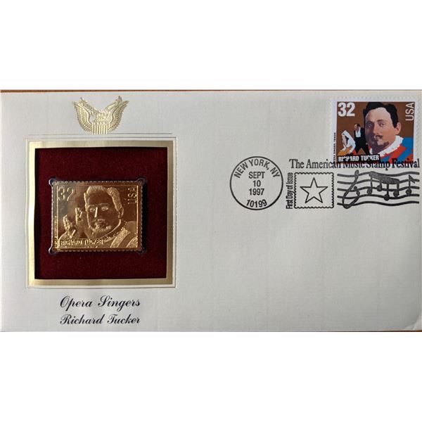 Opera Singers Richard Tucker Gold Stamp Replica First Day Cover