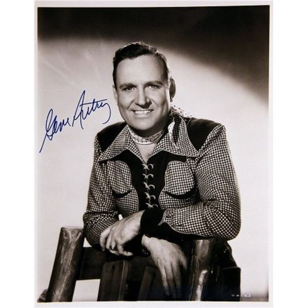 Gene Autry signed portrait photo