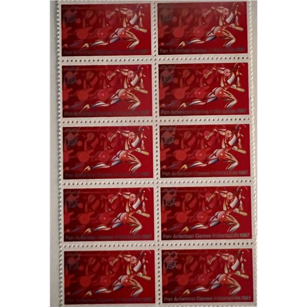 Pan American Games stamp sheet