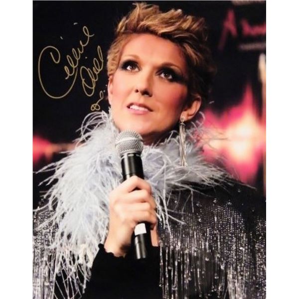 Celine Dion signed promo photo