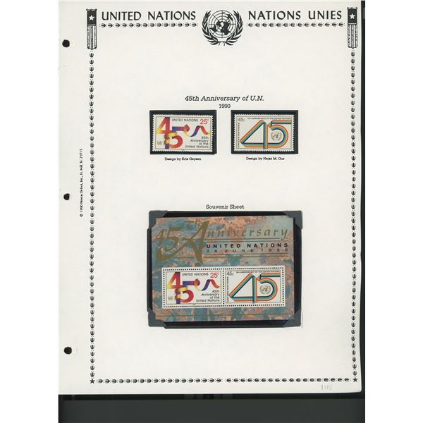 United Nations New York Stamps 1990