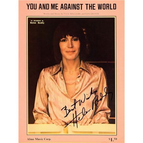 Hellen Reddy signed sheet music