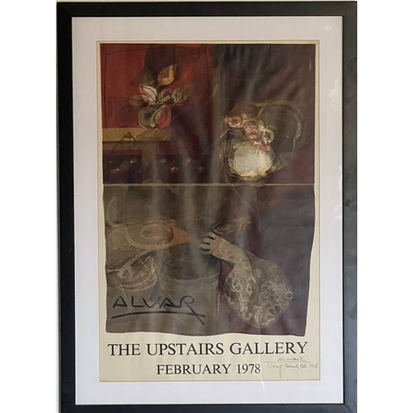 Alvar hand signed Framed Upstairs Gallery print