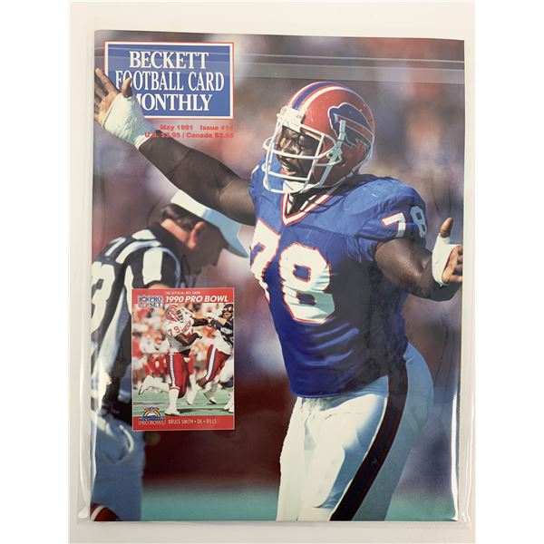 Beckett Football Card Monthly Magazine May 1991 #14 Bruce Smith Cover