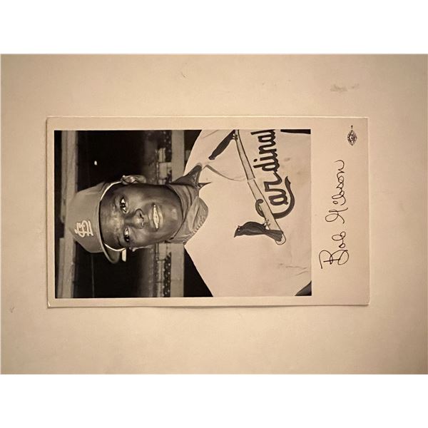 Bob Gibson facsimile signed photo. 3x5 inches
