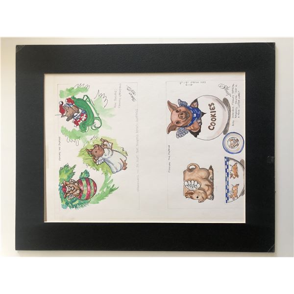 Fenway the Pigasus Original Hand Drawn Art - 1983