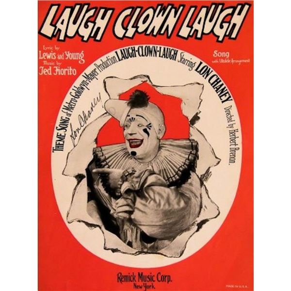 Lon Chaney Sr. signed sheet music