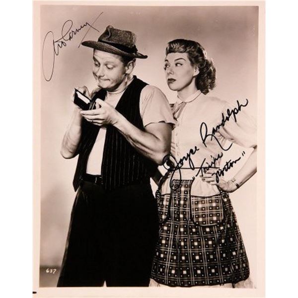 Art Carney and Joyce Randolph signed photo