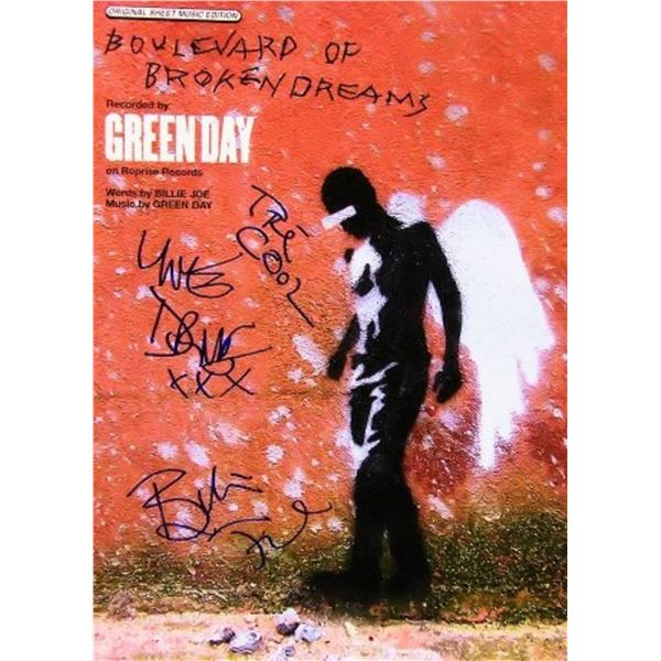 Green Day signed sheet music