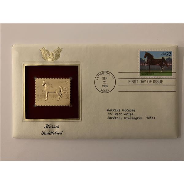 Horses: Saddlebred - First Day Cover - Lexington, KY. - 1985