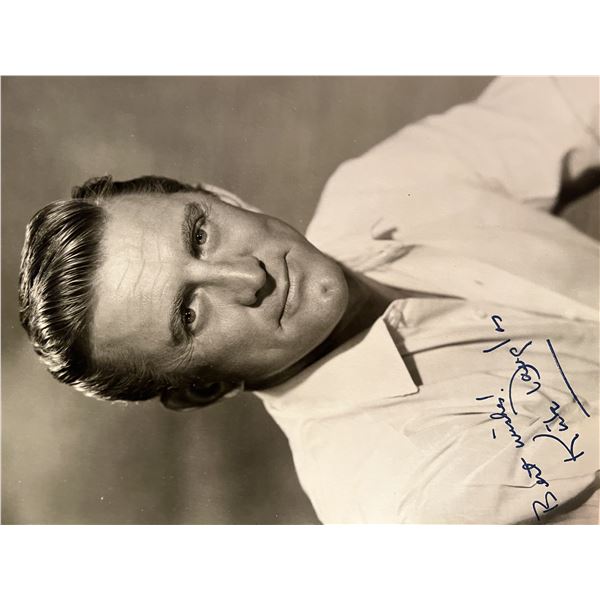 Kirk Douglas facsimile signed photo. 8x10 inches