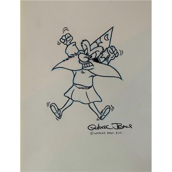 Chuck Jones signed Yosemite Sam sketch