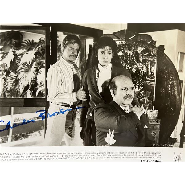 Charles Bronson signed movie photo