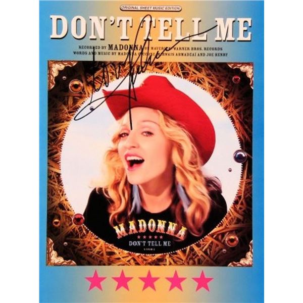 Madonna signed sheet music
