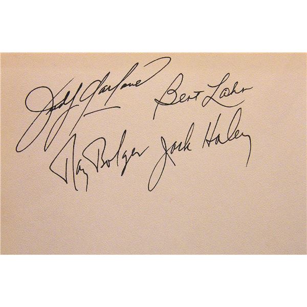 The Wizard of Oz cast signature slip