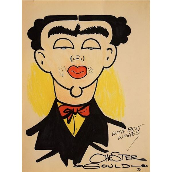 Dick Tracy Chester Gould original signed drawing