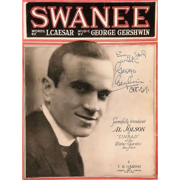 George Gershwin signed sheet music