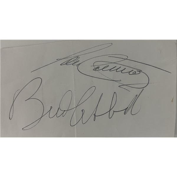 Bud Abbott and Lou Costello original signatures