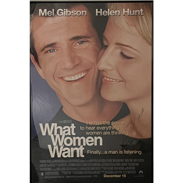 What Women Want cast signed movie poster