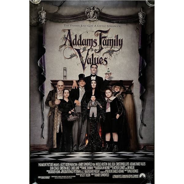 The Addams Family Values 1993 family portrait. Original movie poster.