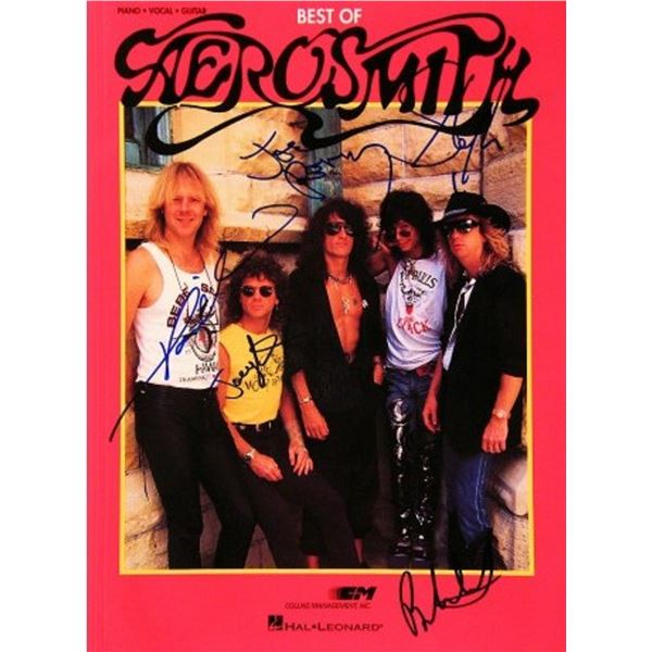 Aerosmith signed music book