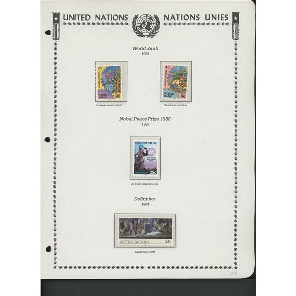 United Nations New York Stamps 1989