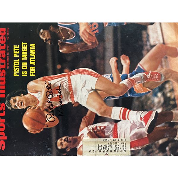 Pistol Pete Maravich signed magazine