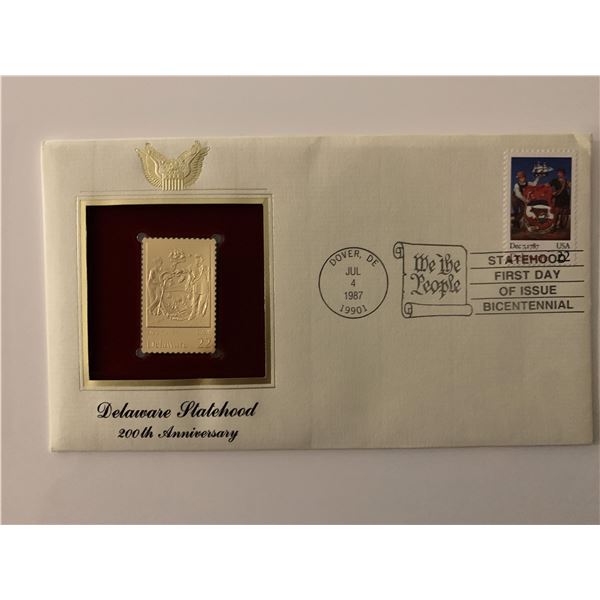 Delaware Statehood 200th Anniversary - First Day Cover - Dover, DE. - 1987