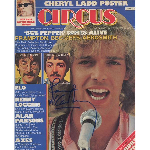 The Beatles signed Circus Magazine. GFA Authenticated