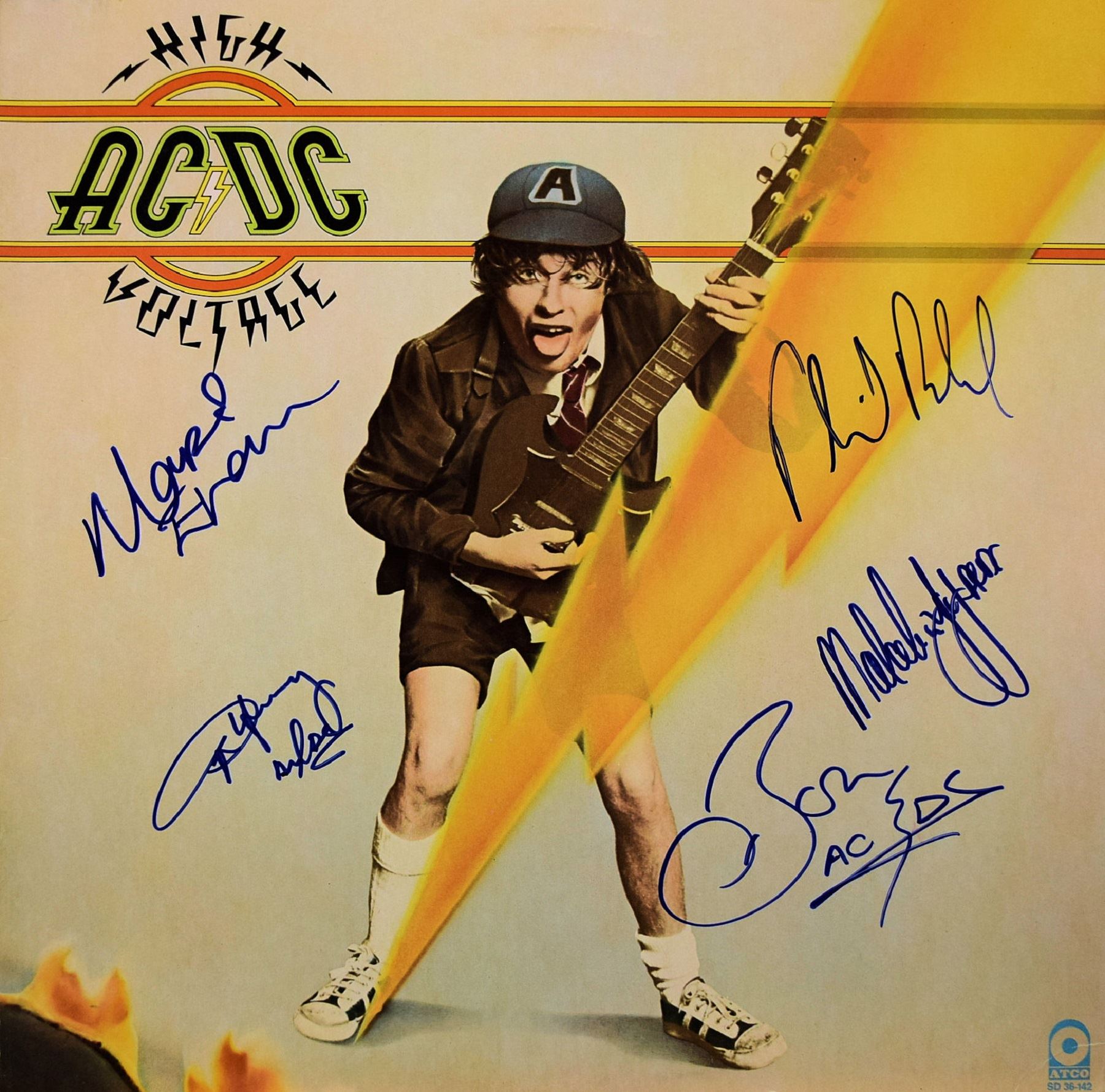 AC/DC signed High Voltage album
