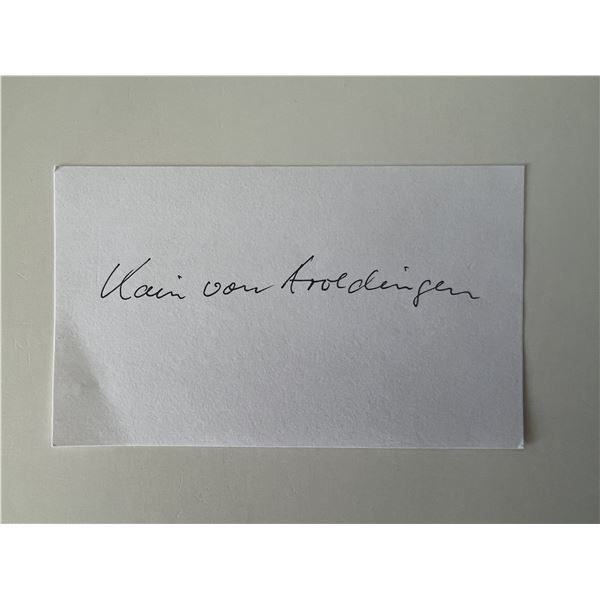 Principal dancer Karin von Aroldingen original signature