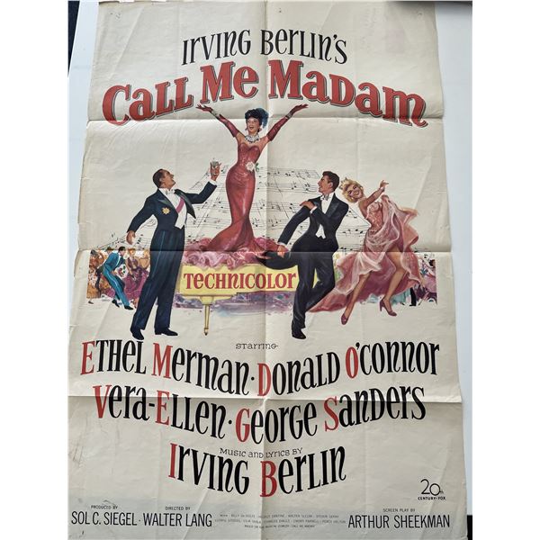 Call Me Madam 1953 vintage movie poster