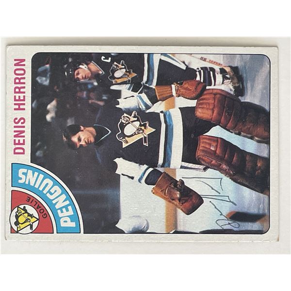 Pittsburgh Penguins Denis Herron 1978 Topps #172 signed trading card