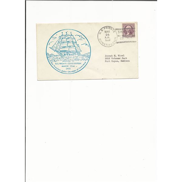 U.S. Frigate Constitution - First Day Cover - San Francisco - 1933