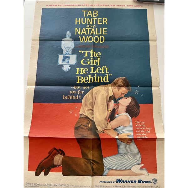 The Girl He Left Behind 1956 vintage movie poster