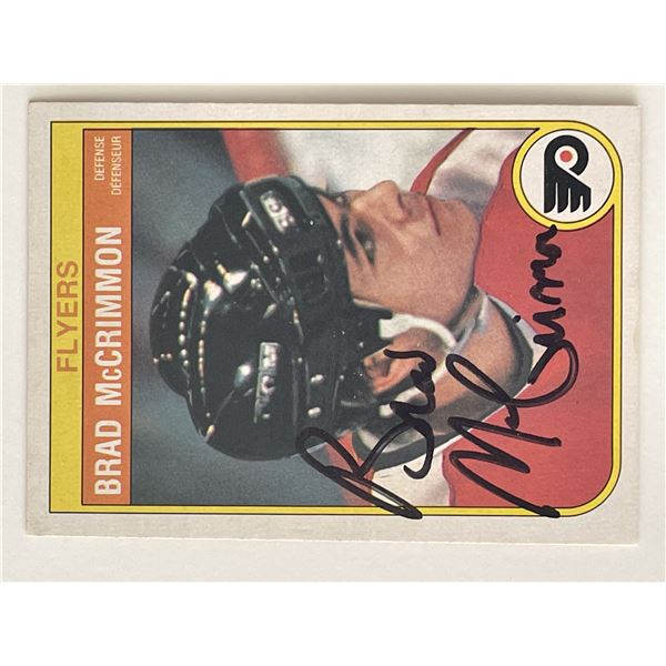 Philadelphia Flyers Brad McCrimmon 1982 O-Pee-Chee #255 signed trading card