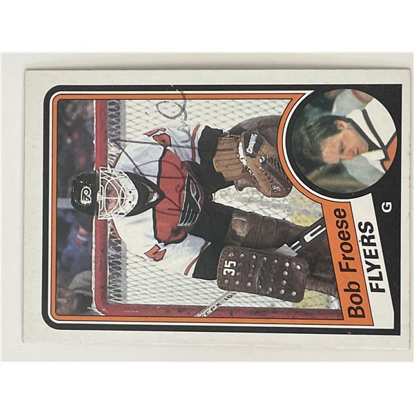 Philadelphia Flyers Bob Froese 1984 Topps #117 signed trading card