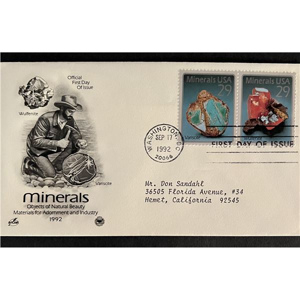 Minerals First Day Cover