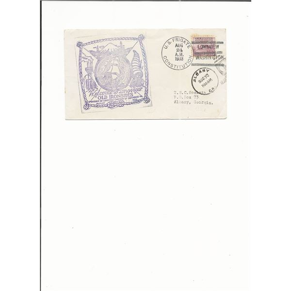 U.S. Frigate Constitution - First Day Cover - Longview, WA - 1933