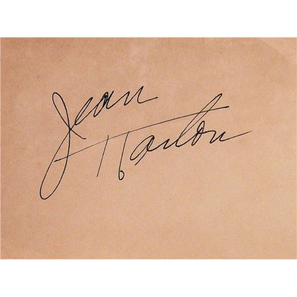 Jean Harlow signature slip