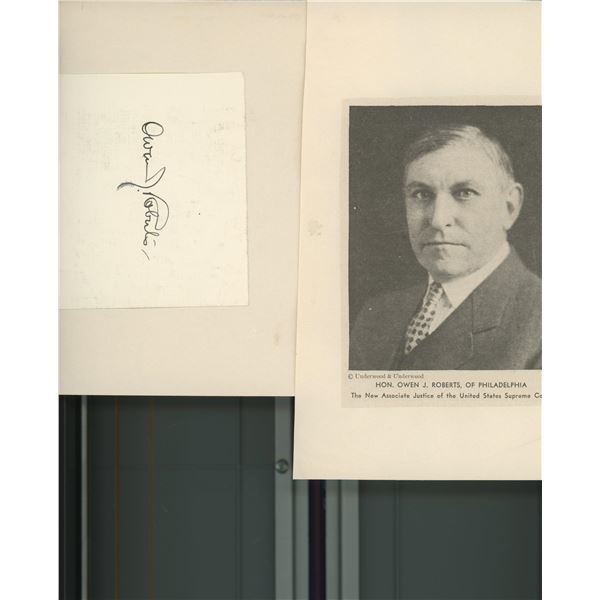 Owen J. Roberts signature cut